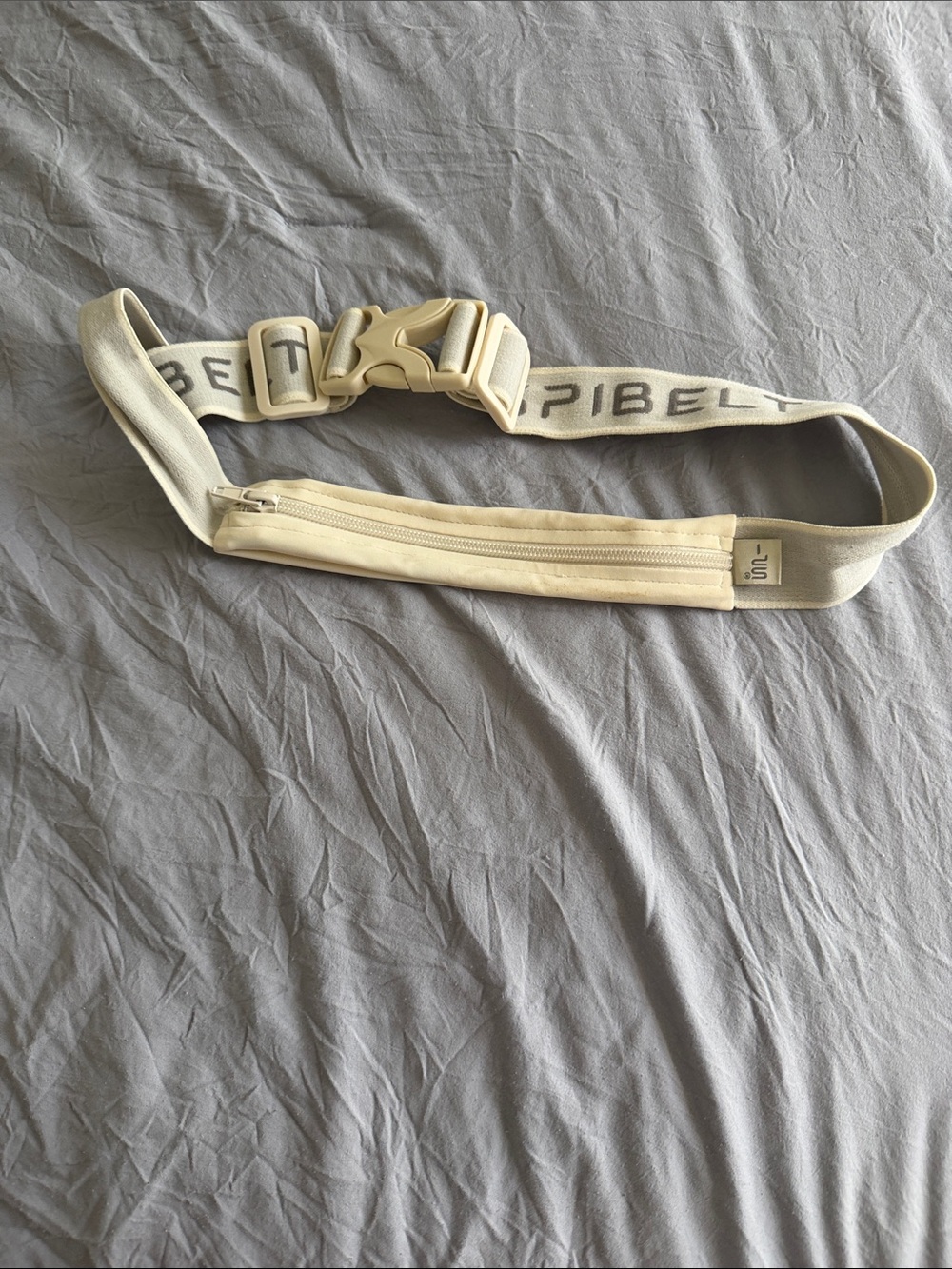 Unbranded Cream Utility Waist Belt with Zipper Pocket